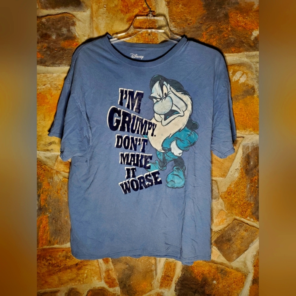 Disney blue "I'm grumpy don't make it worse" blue grumpy t shirt